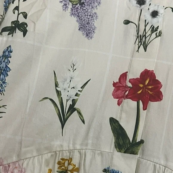 ❌SOLD❌Tuckernuck Royal Shirt Dress. Fresh Buds floral print. 3/4 sleeve. Size S. - Picture 8 of 10